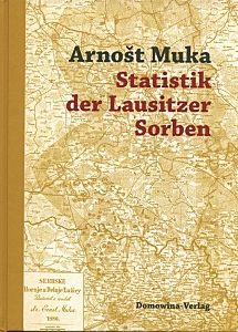Buchcover, historische Karte mit der Aufschrift "Statistik der Lausitzer Sorben "