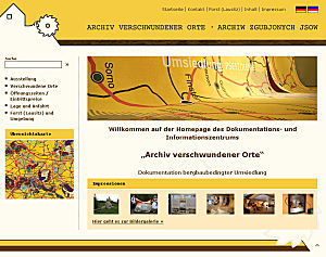 Bild der Startseite von www.verschwundene-orte.de
